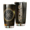 Camellia Personalized Viking Warrior Forever In The Hall Of Valhalla Stainless Steel Tumbler - Double-Walled Insulation Thermal Cup With Lid Gift For Viking Lover