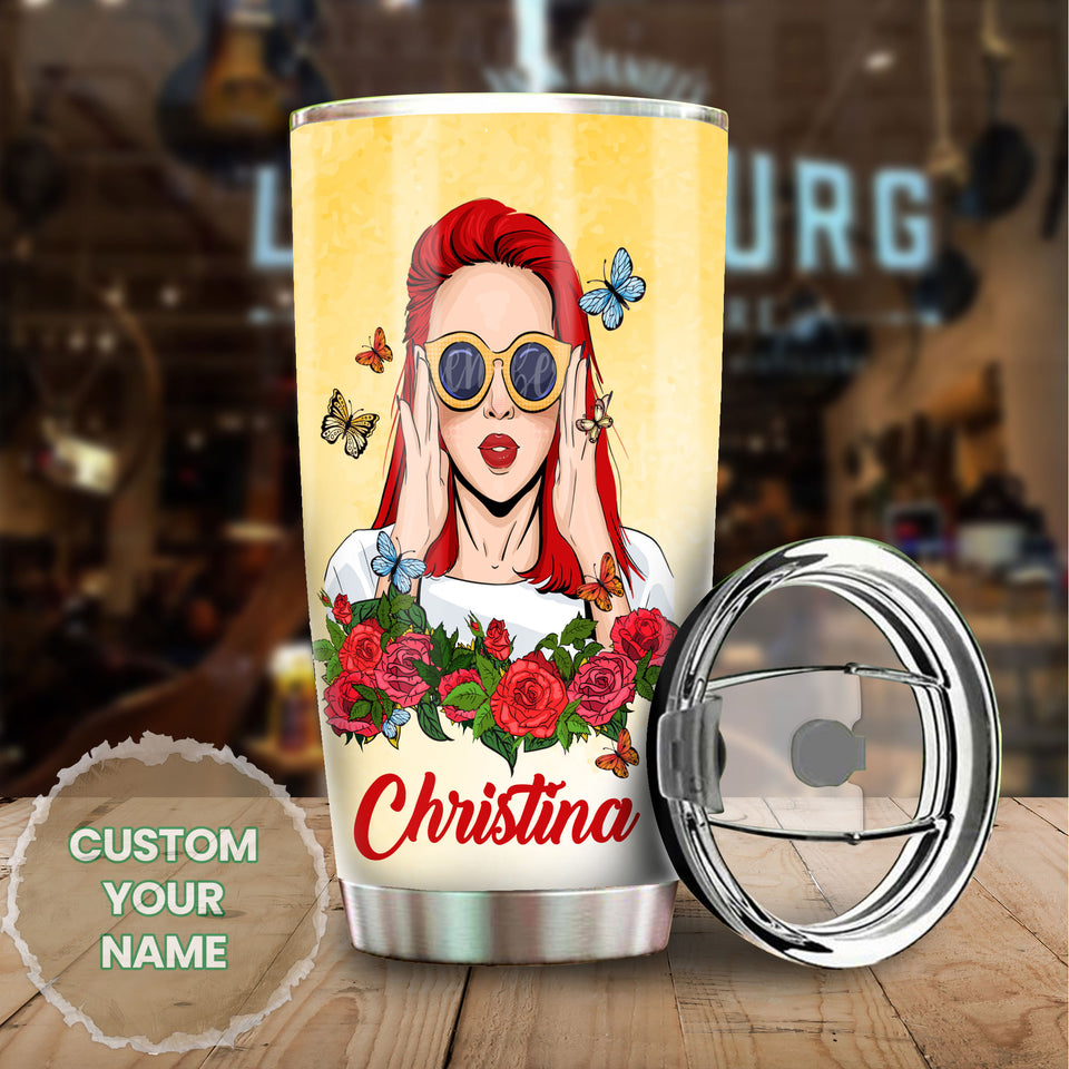 Personalized Redhead Will Do it Twice Take Picture Stainless - General Tumbler view #6