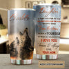 Personalized Daughter Believe in Yourself Motivational Quote - double-wall vacuum insulated coffee travel tumbler detail