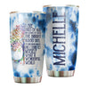 Camellia Personalized Watercolor What A Wonderful World Positive Quote Stainless Steel Tumbler - Double-Walled Insulation Thermal Cup With Lid