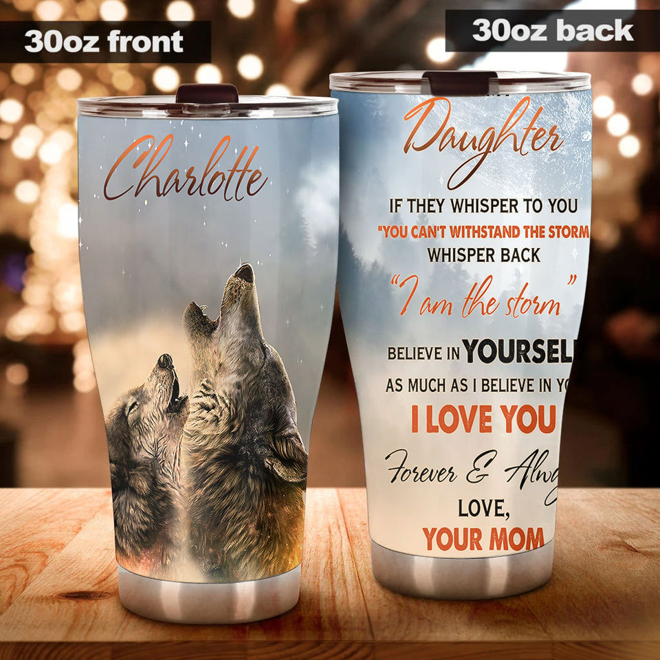 Personalized Daughter Believe in Yourself Motivational Quote - General Tumbler view #4