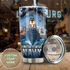 Camellia Personalized United States Navy Adventure On The Sea Stainless Steel Tumbler - Customized Double-Walled Insulation Travel Thermal Cup With Lid Gift For Soldier Veteran