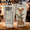 Personalized Golf Nutrition Facts Better Player Stainless Steel - General Tumbler view #4