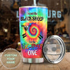 Camellia Personalized Hippie Black Sheep I'm The Tye-dyed One Stainless Steel Tumbler - Double-Walled Insulation Travel Thermal Cup With Lid For Hipster