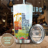 Camellia Personalized Colorful Tractor Farm Girl Farming Stainless Steel Tumbler - Double-Walled Insulation Travel Thermal Cup With Lid Gift For Farmer Tractor Lover