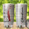 Camellia Personalized Widow A Piece Of My Heart Heaven Wooden Style Missing Quotes Stainless Steel Tumbler - Double-Walled Insulation Thermal Cup With Lid Gift For Memorial