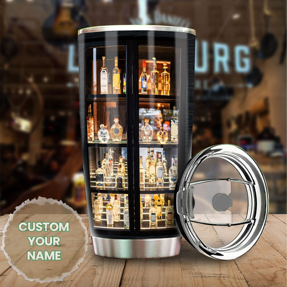 Camellia Personalized Might Be Water Might Be Tequila Wine Bar Stainless Steel Tumbler - Double-Walled Insulation Wine Thermal Cup With Lid Gift For Alcohol Lover Wine Drinker