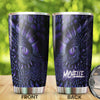 Camellia Personalized Metal Viking Warrior Dragon Graphic Stainless Steel Tumbler - Double-Walled Insulation Thermal Cup With Lid Gift For Viking Lover