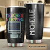 Personalized Teacher Strong No Matter Distance Pandemic - double-wall vacuum insulated coffee travel tumbler detail