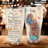 Camellia Personalized Afro Women To My Son Loving Letters Stainless Steel Tumbler - Double-Walled Insulation Travel Thermal Cup With Lid Mom Gift For Son Boy