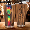 Personalized Hippie Fringe Tie Dye Stainless Steel Tumbler - General Tumbler view #4