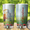 Camellia Personalized Colorful Tractor Farm Girl Farming Stainless Steel Tumbler - Double-Walled Insulation Travel Thermal Cup With Lid Gift For Farmer Tractor Lover