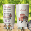 Camellia Personalized Flowers To My Mom Loving Daughter Quote Stainless Steel Tumbler - Double-Walled Insulation Thermal Cup With Lid Gift For Mommy Mother's Day