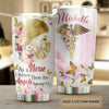 Camellia Personalized Nurse Believe Angels Among Us Stainless Steel Tumbler - Double-Walled Insulation Thermal Cup With Lid Gift For Nurse Healthcare Worker