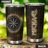 Camellia Personalized Viking Warrior Forever In The Hall Of Valhalla Stainless Steel Tumbler - Double-Walled Insulation Thermal Cup With Lid Gift For Viking Lover