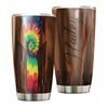 Personalized Hippie Fringe Tie Dye Stainless Steel Tumbler - General insulated stainless steel tumbler drinkware preview