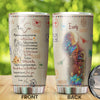 Camellia Personalized Afro Women To My Son Loving Letters Stainless Steel Tumbler - Double-Walled Insulation Travel Thermal Cup With Lid Mom Gift For Son Boy