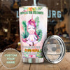 Camellia Personalized Unicorn Zen Meditation Give Me Strength Stainless Steel Tumbler - Double-Walled Insulation Thermal Cup With Lid Gift For Unicorn Lover Girls
