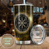 Camellia Personalized Viking Warrior Forever In The Hall Of Valhalla Stainless Steel Tumbler - Double-Walled Insulation Thermal Cup With Lid Gift For Viking Lover