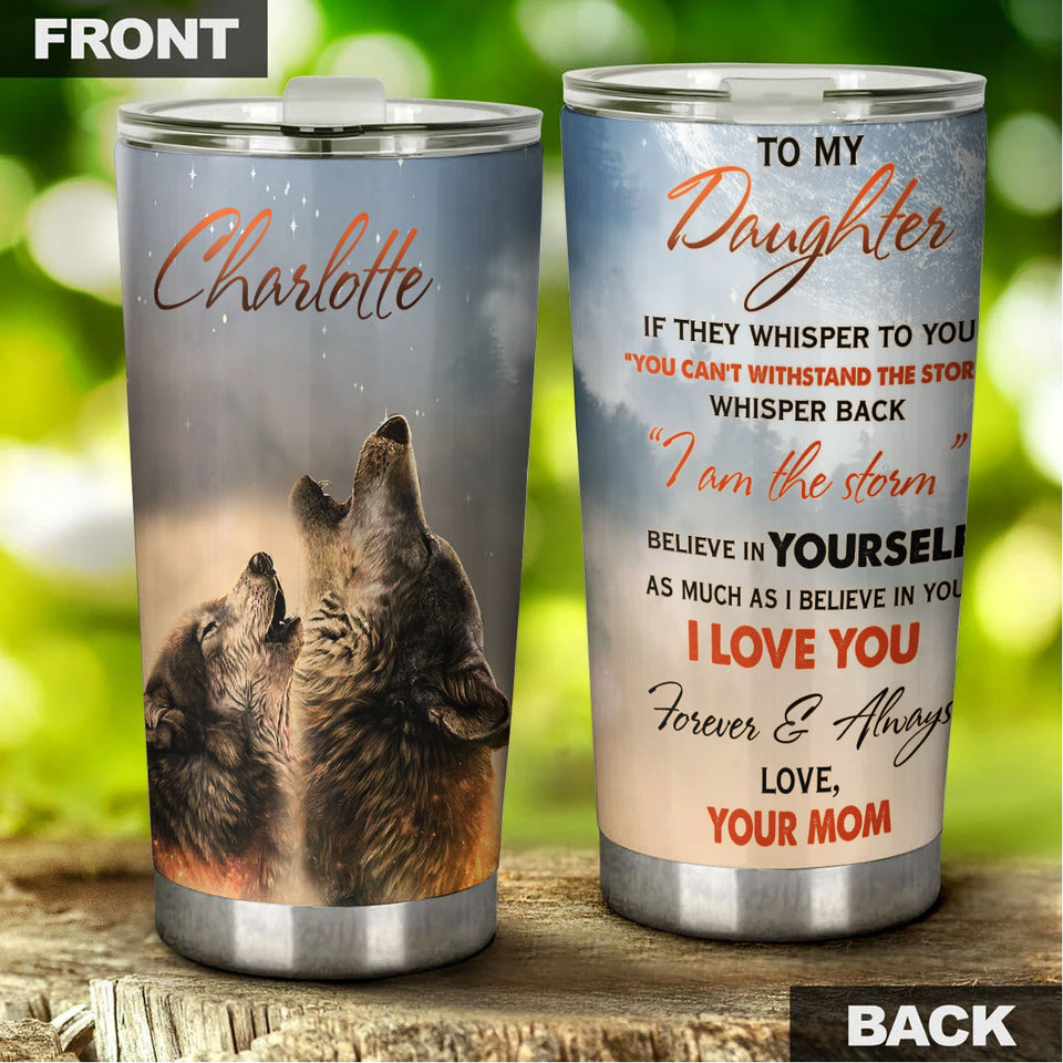 Personalized Daughter Believe in Yourself Motivational Quote - General Tumbler view #5