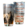 Personalized Daughter Believe in Yourself Motivational Quote - General insulated stainless steel tumbler drinkware preview