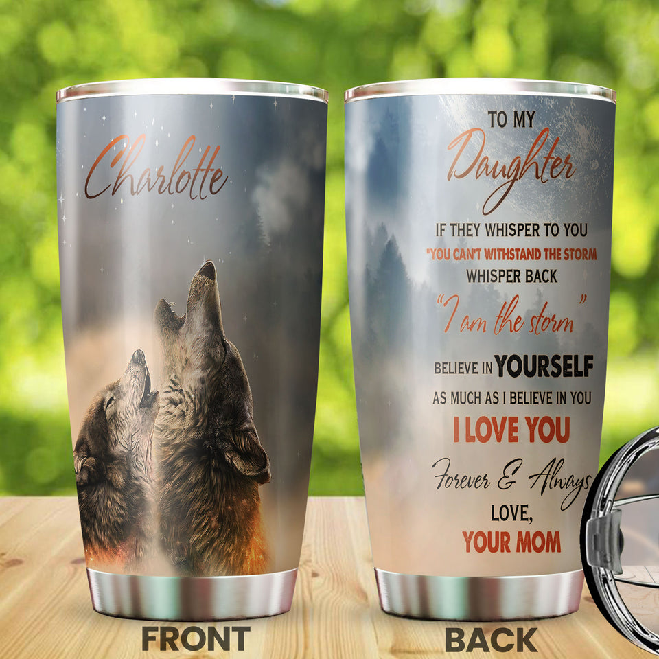 Personalized Daughter Believe in Yourself Motivational Quote - General Tumbler view #7