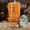 Camellia Personalized United States Marine Corps Eagle Stainless Steel Tumbler - Double-Walled Insulation Travel Thermal Cup With Lid Gift For Soldier Veteran