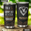 Camellia Personalized Deer Hunting Grumpy Old Hunter Level Of Sarcasm Stainless Steel Tumbler - Double-Walled Insulation Thermal Cup With Lid Gift For Hunting Lover Hunter