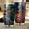 Camellia Personalized 3D Colorful Turtles Graphic Stainless Steel Tumbler - Double-Walled Insulation Travel Thermal Cup With Lid Gift For Scuba Diver Surfing