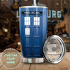 Personalized American Police Public Call Box Vintage Blue - General Tumbler view #6