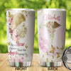 Camellia Personalized Nurse Believe Angels Among Us Stainless Steel Tumbler - Double-Walled Insulation Thermal Cup With Lid Gift For Nurse Healthcare Worker
