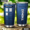 Personalized American Police Public Call Box Vintage Blue - General Tumbler view #5