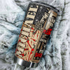 Camellia Personalized Everybody Is Plumber Until Skeleton Stainless Steel Tumbler - Double-Walled Insulation Thermal Cup With Lid