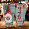Camellia Personalized Christmas Gnomes Merry Xmas Stainless Steel Tumbler - Double-Walled Insulation Thermal Cup With Lid Gift For Christmas Holiday