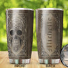 Personalized Metal Skull Skeleton Stainless Steel Tumbler - General Tumbler view #7
