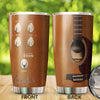 Camellia Personalized 3D Arcoustic Guitar Stainless Steel Tumbler - Customized Double-Walled Insulation M�ic Therma Cup With Lid Gift For Guitarist