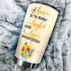 Camellia Personalized Hippie Dragonfly Laugh Often Love Unconditionally Stainless Steel Tumbler - Double-Walled Insulation Thermal Cup With Lid Gift For Hipster Teenager