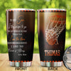 Camellia Personalized Basketball To My Son Motivational Quote Stainless Steel Tumbler - Double-Walled Insulation Sporty Thermal Cup With Lid Dad Gift For Son