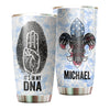 Camellia Personalized It's In My DNA Fingerprint Eagle American Boy Scouts Stainless Steel Tumbler - Double-Walled Insulation Travel Thermal Cup With Lid Gift For Boy Scouts