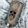 Personalized Metal Skull Skeleton Stainless Steel Tumbler - durable hot & cold beverage tumbler view #3