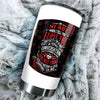 Camellia Personalized Skull Wife Best Thing Happened To Me Stainless Steel Tumbler - Double-Walled Insulation Thermal Cup With Lid Valentines Day Gift For Girlfriend Wife