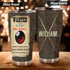 Personalized Billiards Wanted Evil 8 Ball Vintage Stainless - General Tumbler view #4