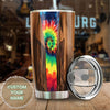 Personalized Hippie Fringe Tie Dye Stainless Steel Tumbler - General Tumbler view #6