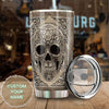 Personalized Metal Skull Skeleton Stainless Steel Tumbler - General Tumbler view #6