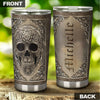 Personalized Metal Skull Skeleton Stainless Steel Tumbler - General Tumbler view #5