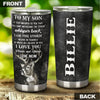 Camellia Personalized Deer To My Son Love You Forever Stainless Steel Tumbler - Customized Double-Walled Insulation Thermal Cup With Lid Mom Gift For Son