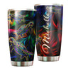 Camellia Personalized 3D Colorful Turtles Graphic Stainless Steel Tumbler - Double-Walled Insulation Travel Thermal Cup With Lid Gift For Scuba Diver Surfing