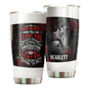 Camellia Personalized Skull Wife Best Thing Happened To Me Stainless Steel Tumbler - Double-Walled Insulation Thermal Cup With Lid Valentines Day Gift For Girlfriend Wife