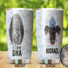 Camellia Personalized It's In My DNA Fingerprint Eagle American Boy Scouts Stainless Steel Tumbler - Double-Walled Insulation Travel Thermal Cup With Lid Gift For Boy Scouts