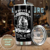 Camellia Personalized Born With Viking Blood Stainless Steel Tumbler - Double-Walled Insulation Travel Thermal Cup With Lid